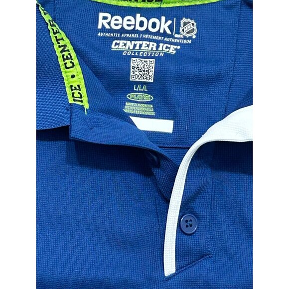 Reebok Tampa Bay Lightning NHL Men Large Center Ice Speedwick Performance Polo S - Picture 3 of 9